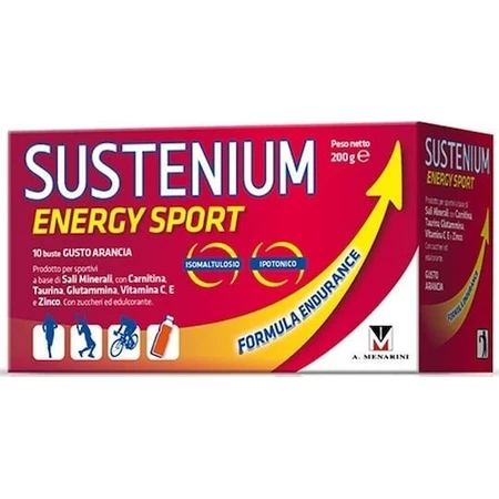 Menarini Sustenium Energy Sport Supliment Alimentar Special 10 pliculețe Portocaliu