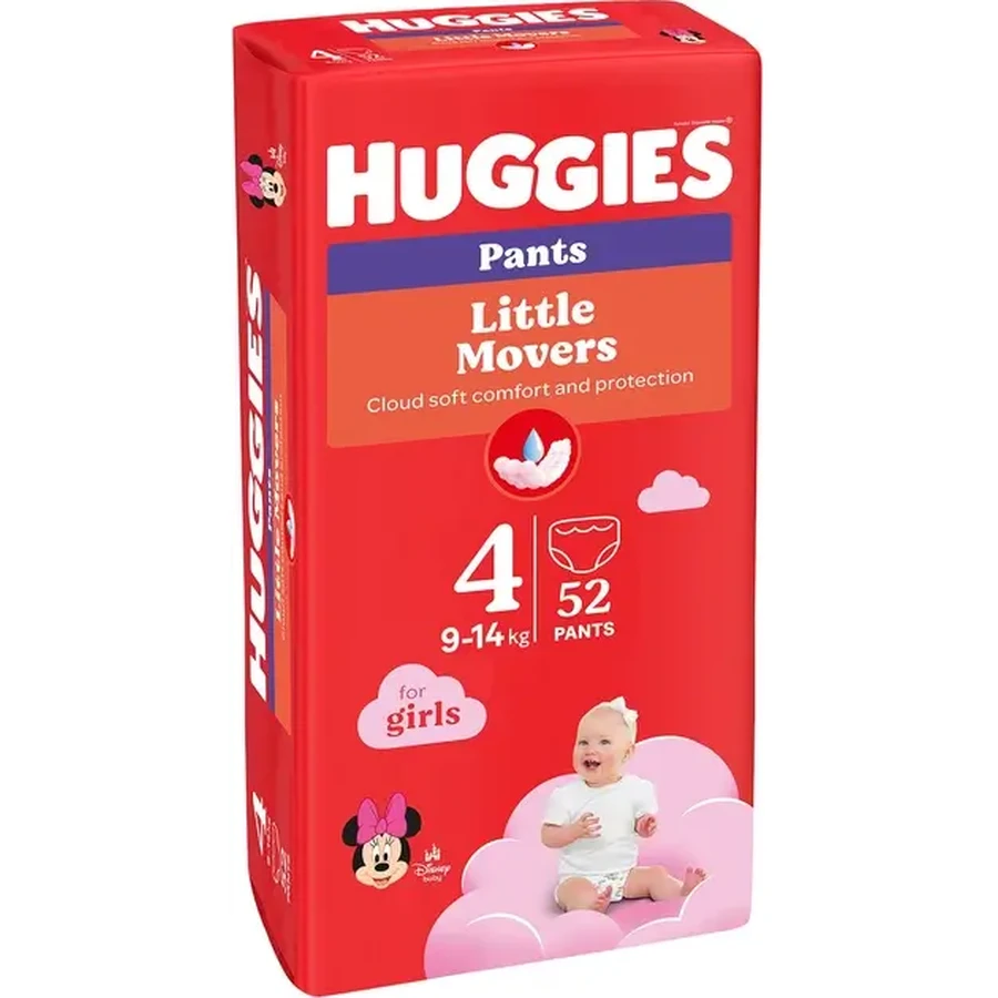 Diaper Pants - Girl, Mega No. 4, 9-14 kg, 52 pcs, Huggies