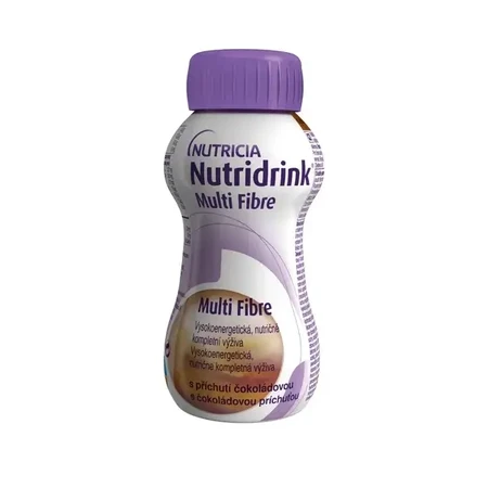 Nutridrink Multi Fibre chocoladesmaak 4×200 ml, drank voor medisch gebruik