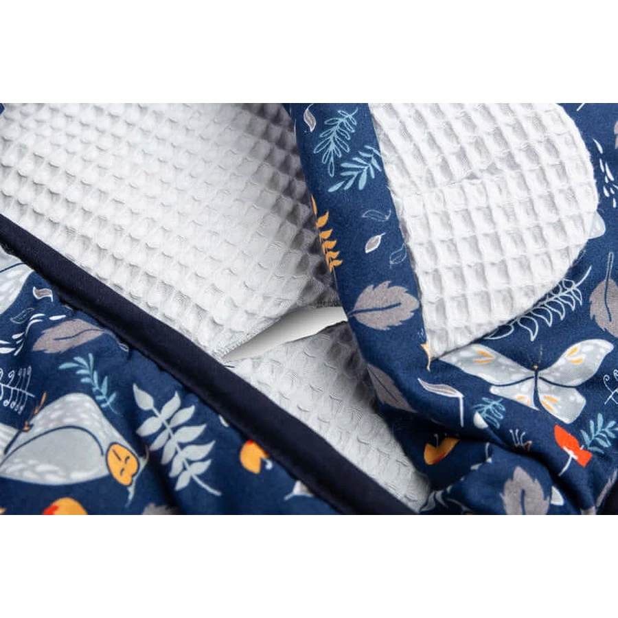Scutece Waffle Carry Animal Land Grey pentru scaun auto 0-13kg 90X90