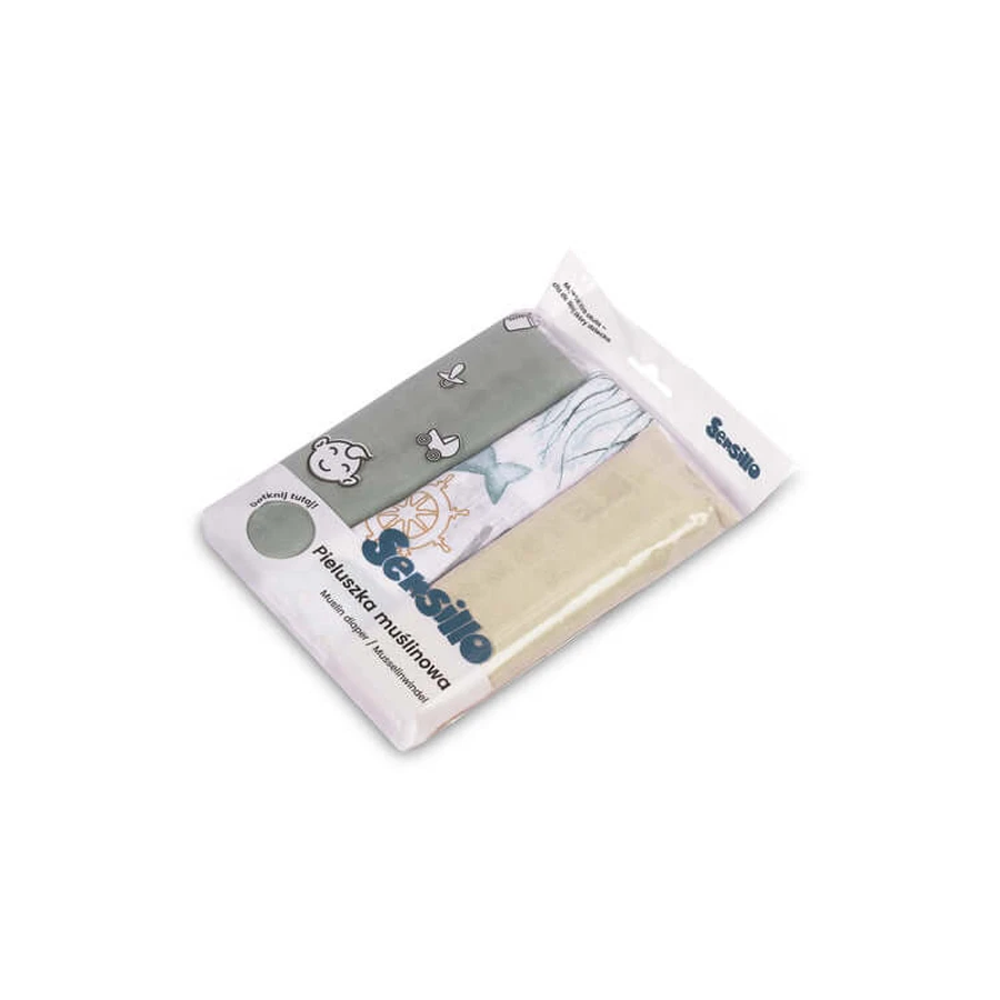 Muslineluiers 3 Stuks 60X80 Eg-0007 Sensillo
