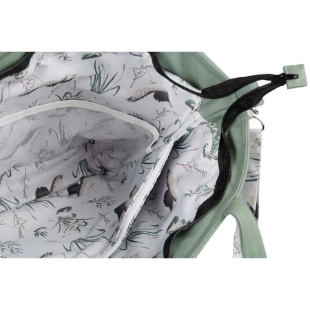 Kunstleder Olive Kraniche Sensillo Tasche