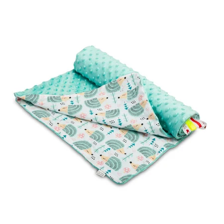 Minky-Decke - Igel Mint 75X100