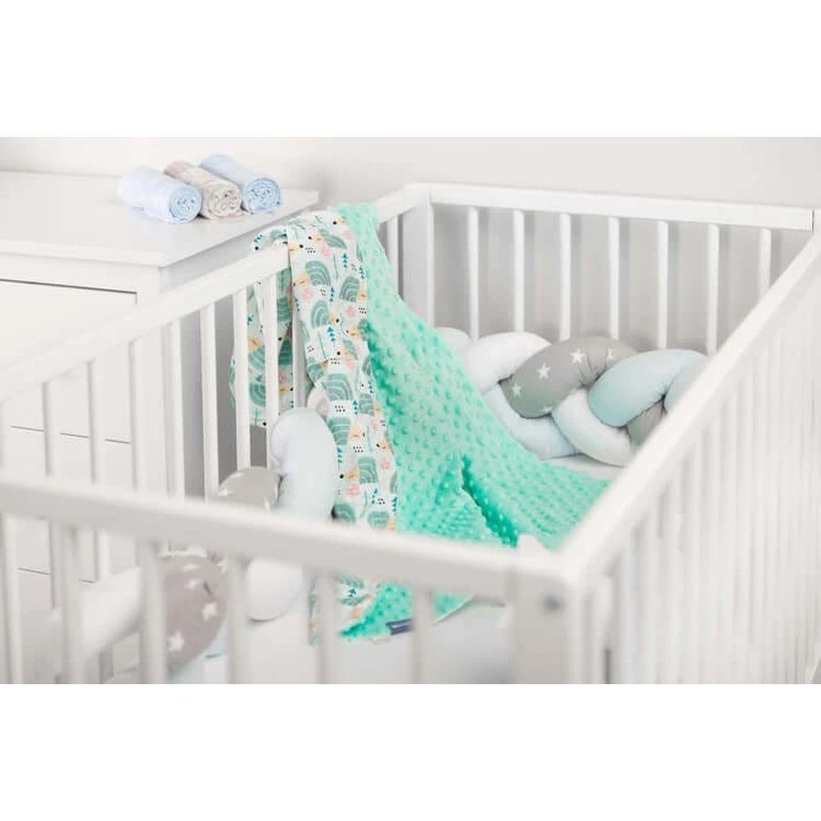 Minky-Decke - Igel Mint 75X100