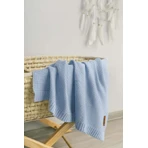 Bamboe en Katoenen Deken - Baby Blauw 80X100