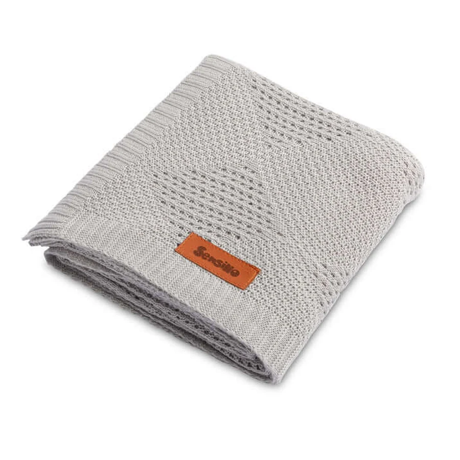 Manta de bambú - Gris 100X80