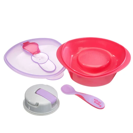 Vacuum Feeding Bowl Cyclamen Vital Baby