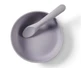 Silicone Vacuum Cup and Spoon Set Violet Vital Baby