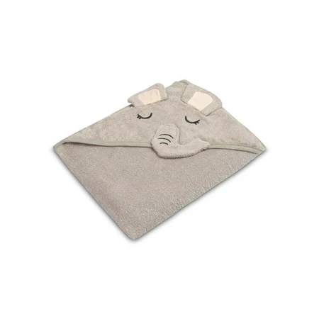 Baby handdoek met kap 100X100 Sm Olifant Grijs Sensillo