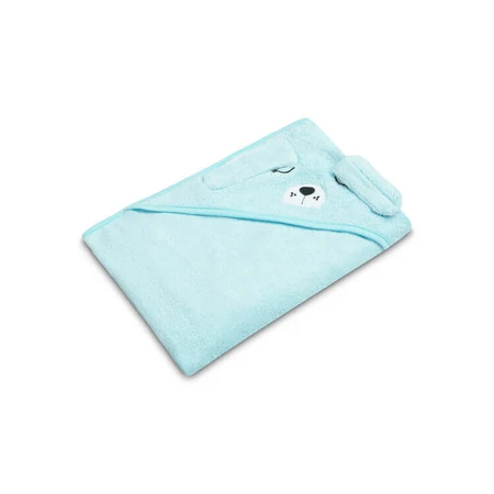 Baby handdoek met kap 100X100 Sm Hond Blauw Sensillo