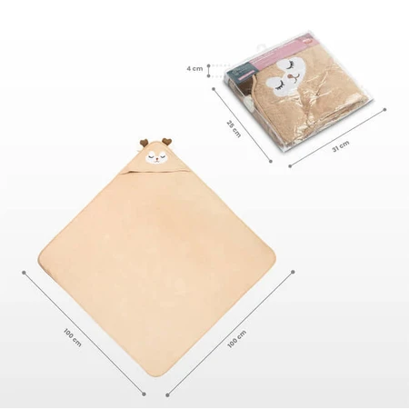 Baby handdoek met kap 100X100 Sm Hond Blauw Sensillo