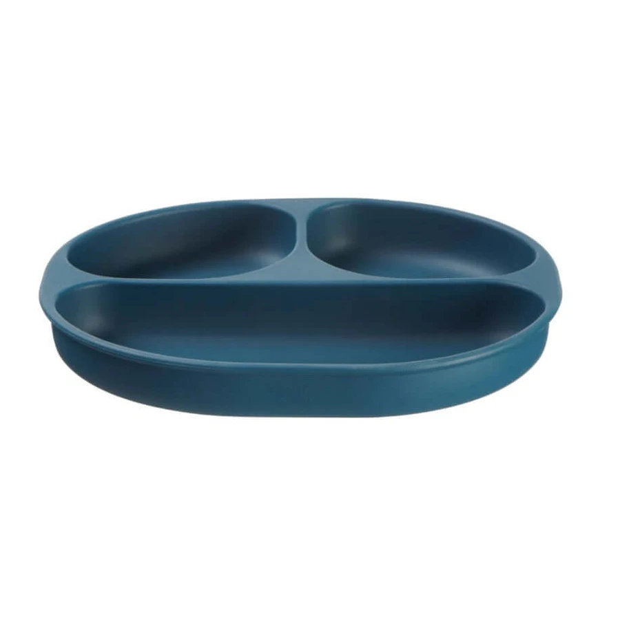 Silicone Plate With Vacuum 4+ Months Blue Vital Baby