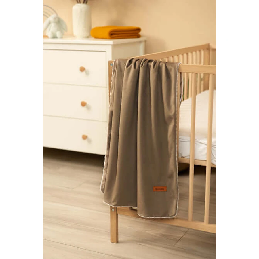 Samt-Decke - Beige 75X100