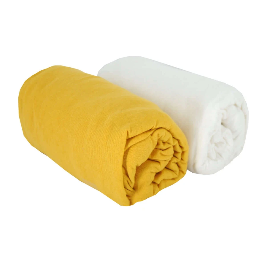 Lakens 2 Lakens 60X120Cm 100% Katoen Wit/Kreuk Babycalin