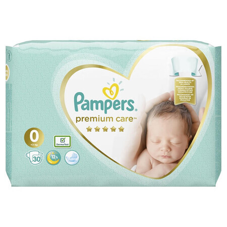 Scutece Premium Care New Born Nr. 0, 0-2,5 kg, 30 bucati, Pampers