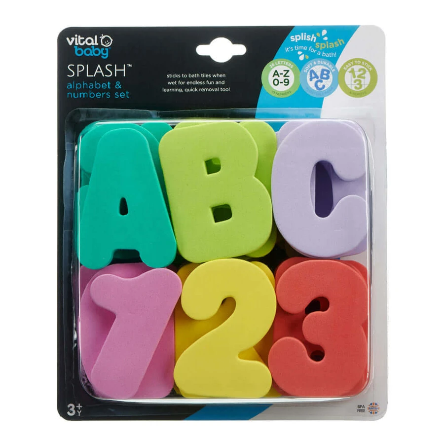 Vitaal Baby Badspeelgoed Letters en Cijfers