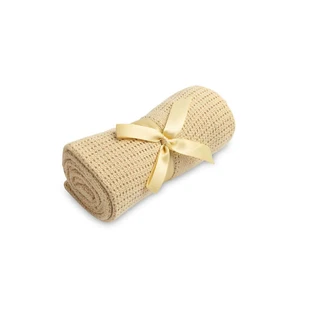 Decke 100% Baumwolle Moli Beige Sensillo