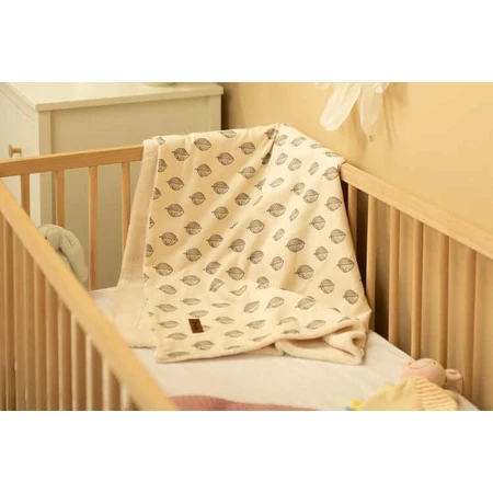 Pătură ecologică 80x100cm frunze Plush Sensillo