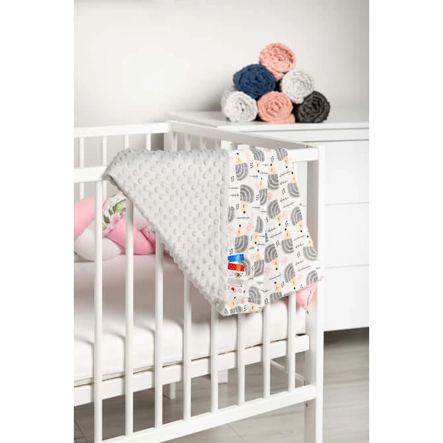 Decke Minky - Igel Grau 75X100