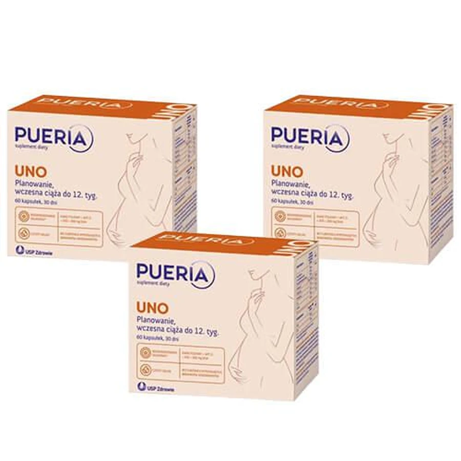 Zestaw 3 x Pueria UNO, 60kapsułek
