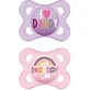 Mam 115S Orthodontic Silicone Pacifiers I Love Daddy Rainbow - Mov-Roz for 2-6 months 2pcs