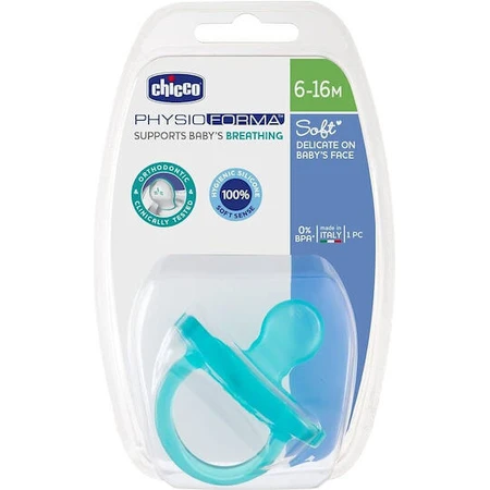 Chicco Physioforma Soft Silikon Schnuller Blue Sky Offen für 6-16 Monate