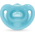 Nuk Sensitive Silicone Orthodontische Fopspeen met Hoes Lichtblauw voor 0-6 maanden
