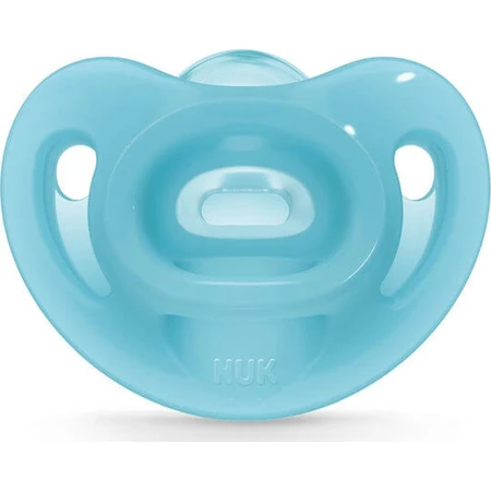 Nuk Sensitive Silicone Orthodontische Fopspeen met Hoes Lichtblauw voor 0-6 maanden