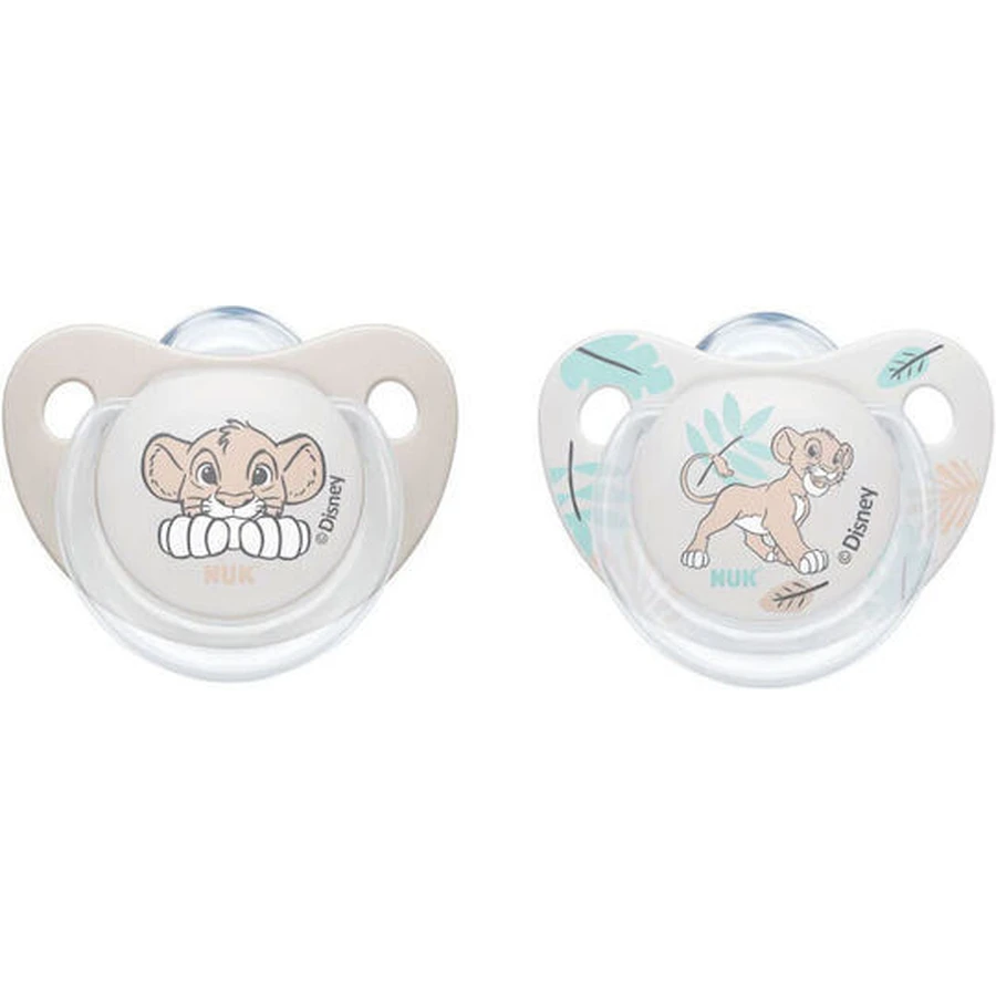 Nuk Chupete de Silicona Rey León - Gris para 0-6 meses