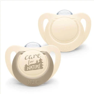 Nuk Care for Nature Suzete Silicon Bej pentru 6-18 luni 2buc