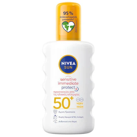 Nivea Sun Sensitive Immediate Protect Sun Water Resistant Sun Protection Body Lotion SPF50 200ml