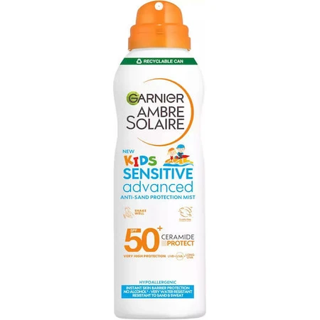 Garnier Sensitive Advanced Anti-Sand Waterproof Copii Crema de Soare Spray SPF50 150ml