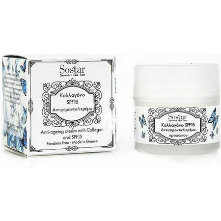 Sostar Focus Dag hydraterende, anti-aging en verstevigende gezichtscrème met collageen SPF15 50ml