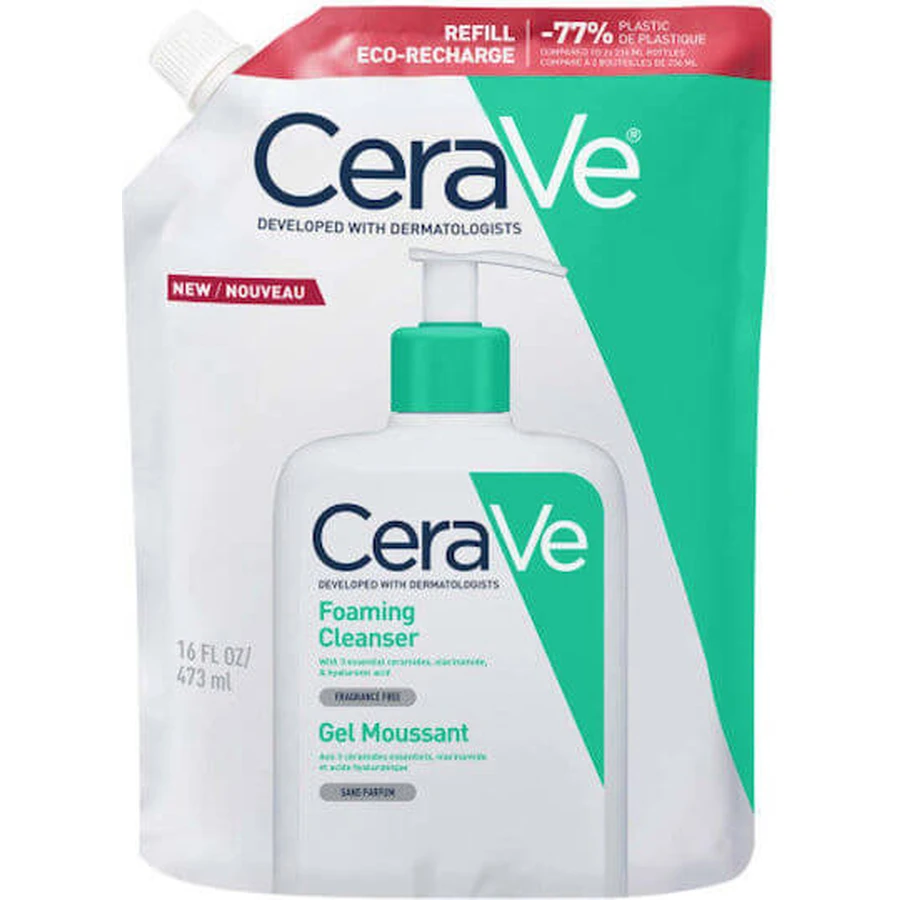 CeraVe Schuimende Reiniger Navulling Gezichtsgel 473ml