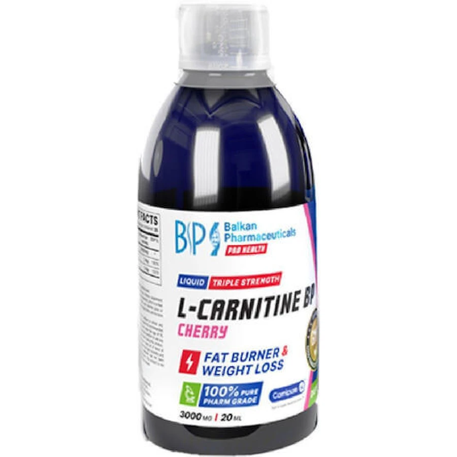 Balkan Pharmaceuticals L-Carnitine BP cu Carnitină 3000mg și Gust Portocaliu 500ml