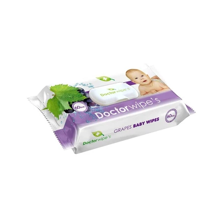 Grapes Baby Wet Wipes, 60 pieces, Doctor Wipes