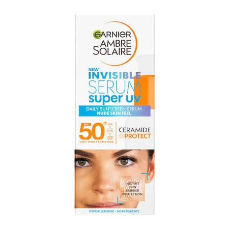 Garnier Ambre Solaire Loción Facial Super UV Invisible Suero SPF50 30ml