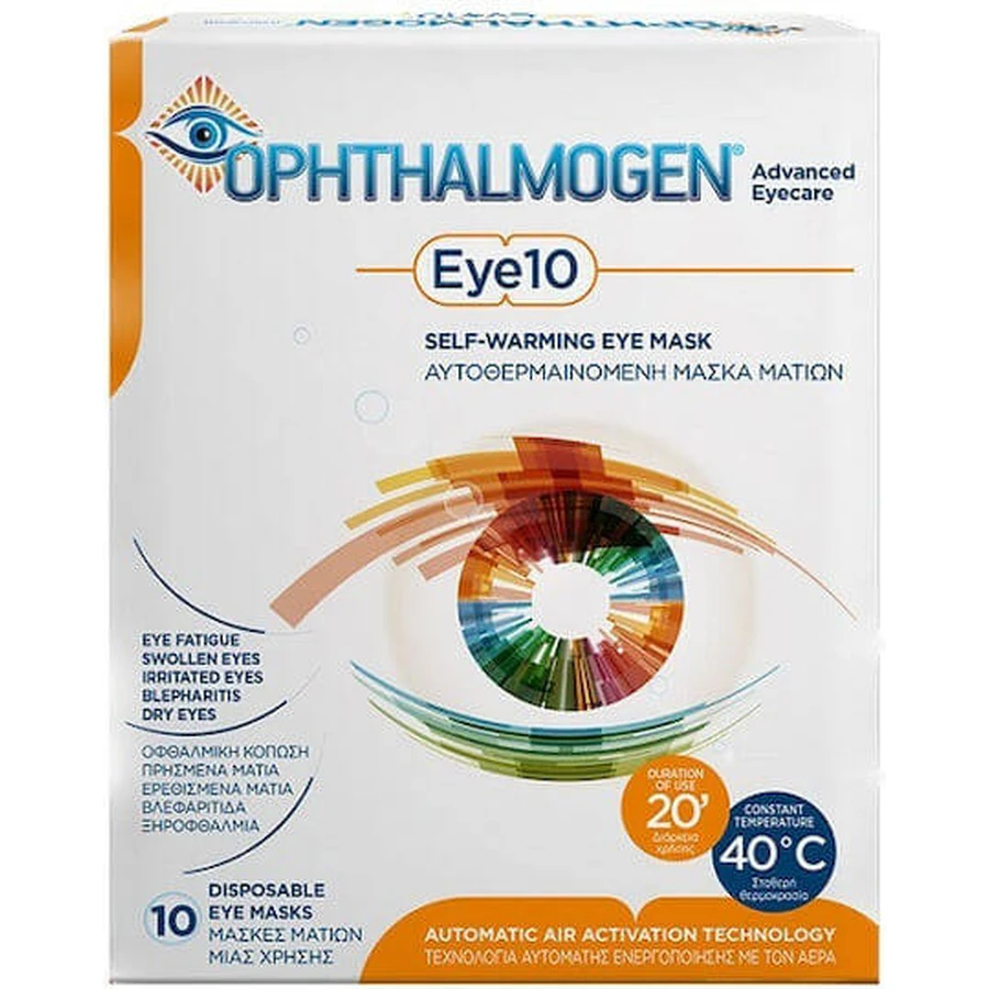 Ophthalmogen Eye 10 Masque en maille auto-chauffant pour les allergies