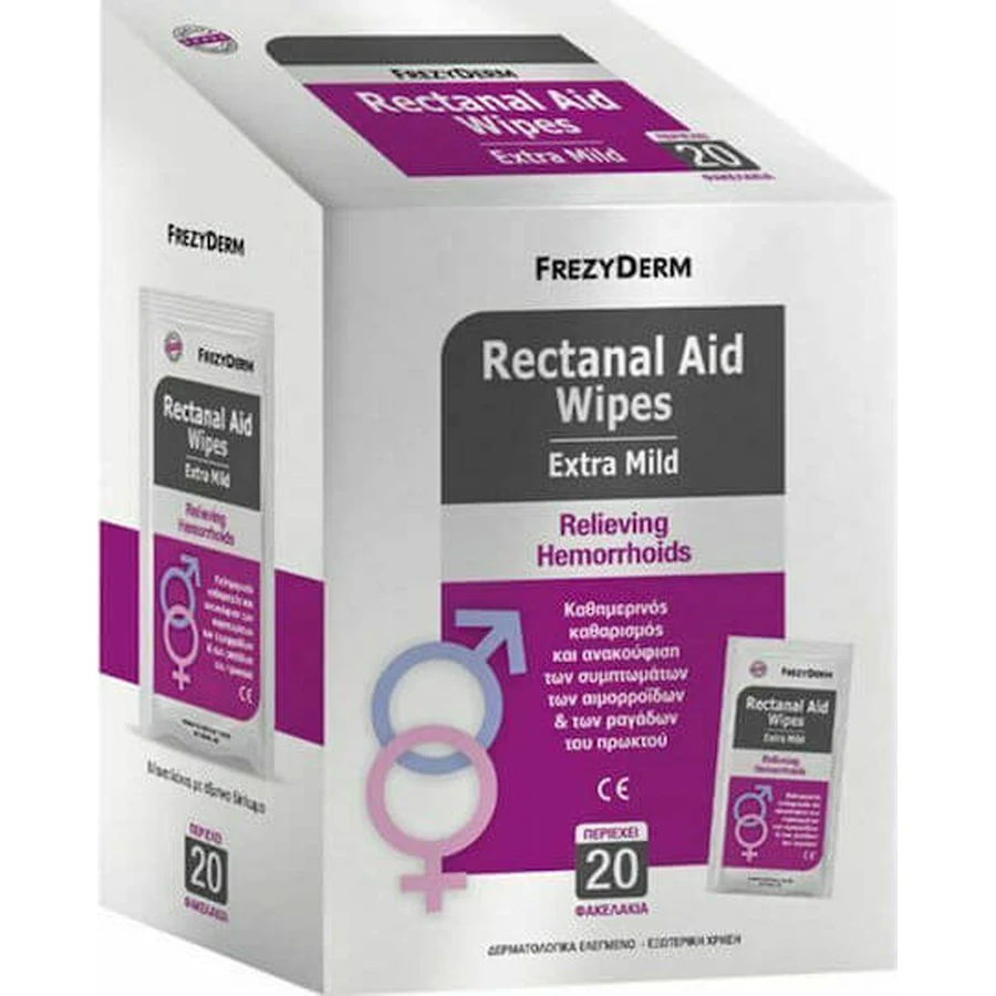 Frezyderm Rectanal Aid Extra Gentle Chusteczki na hemoroidy 20szt: ceny i cechy