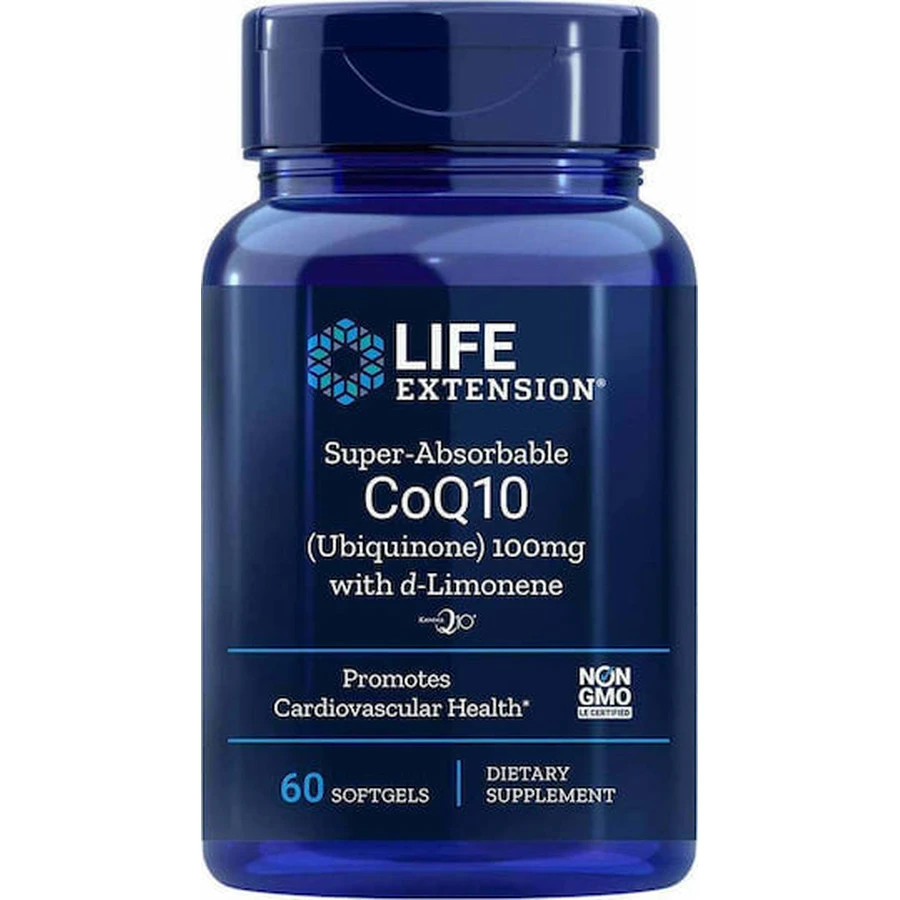 Life Extension Super-Absorbale CoQ10 D-Limon Glutenvrij 100mg 60 softgels