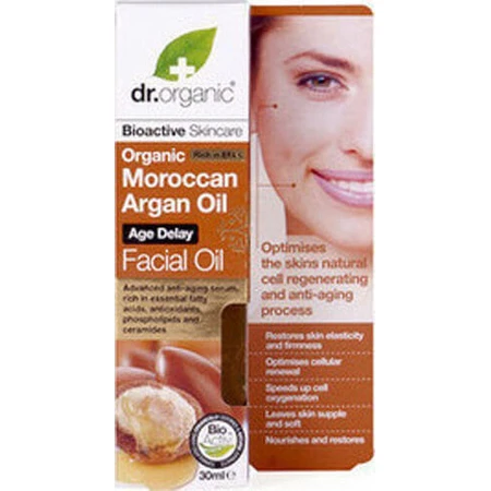 Dr.Organic Aceite Facial Bio Hidratante e Hidratante de Marruecos con Aceite de Argán 30ml
