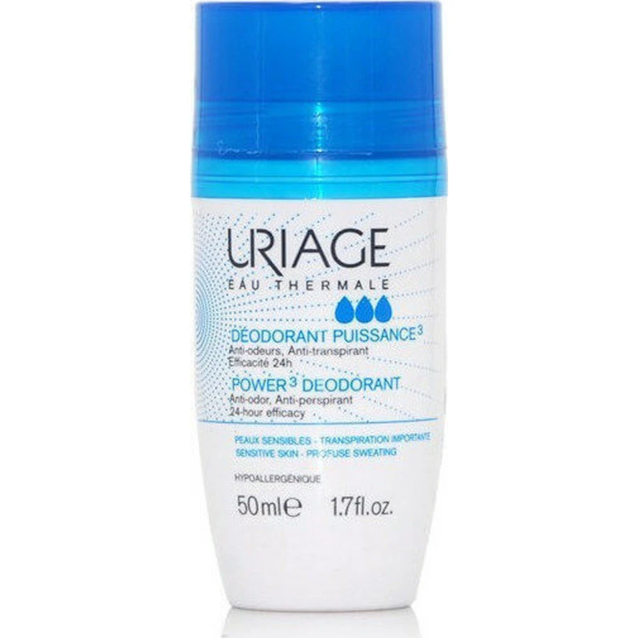 Uriage Power 3 Desodorante Antitranspirante 24h Roll-On 50ml