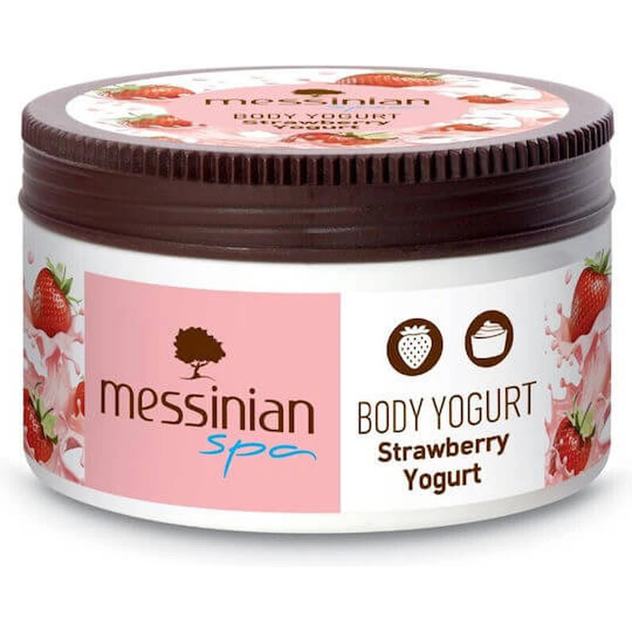 Messinian Spa Truskawkowo-jogurtowe nawilżające masło do ciała z aloesem do skóry suchej i wrażliwej 250ml: ceny i cechy