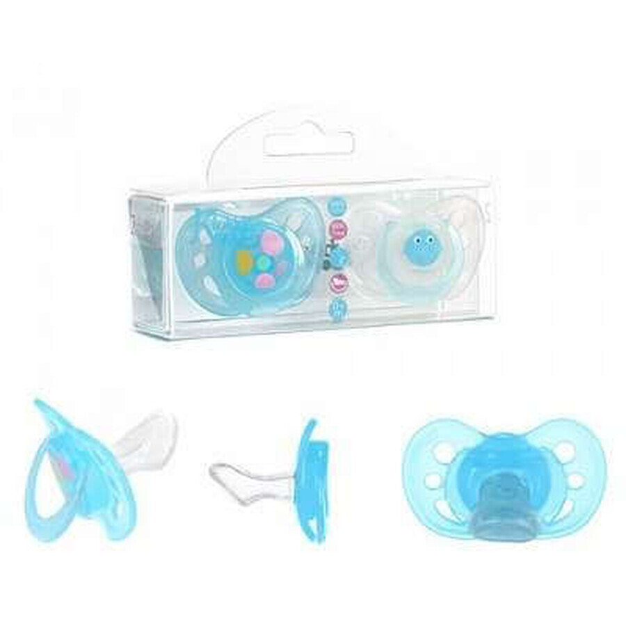 Set 2 suzete silicon ortodontice, 1172K, Kiokids