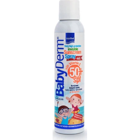 InterMed Babyderm Waterproof Copii Crema de Soare Spray SPF50 200ml