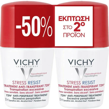 Vichy Stress Resist for excessive perspiration Deodorant 72h Roll-On 2x50ml