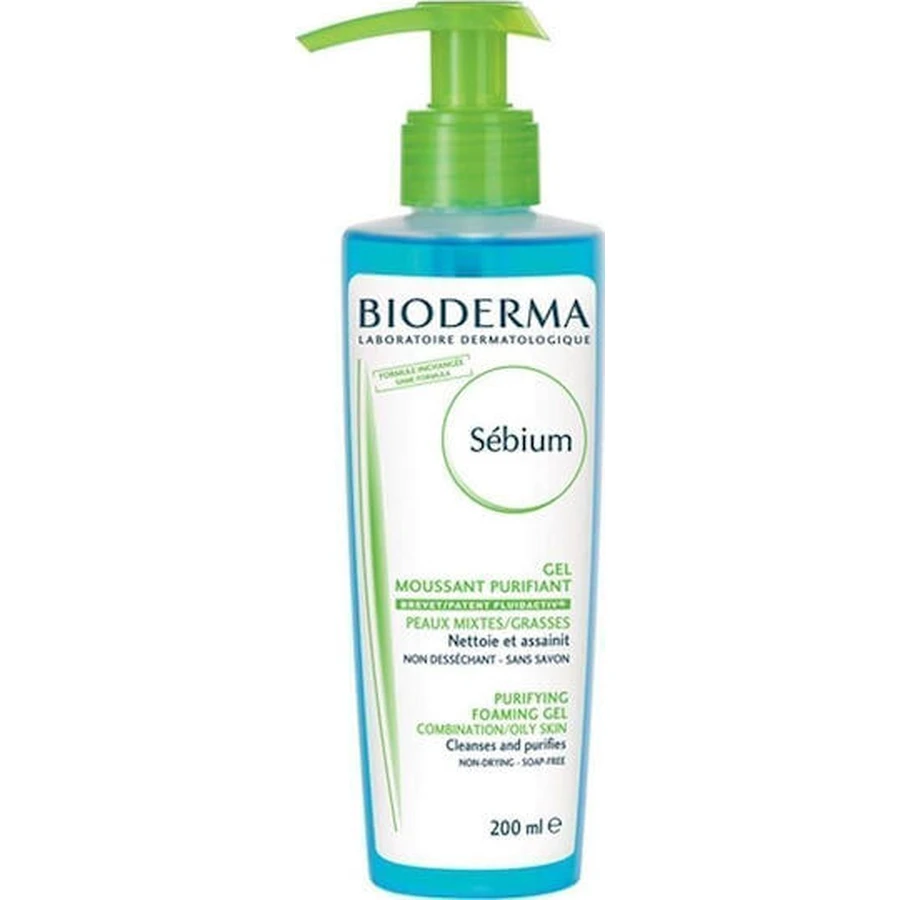 Bioderma Sebium Gel visage pour les peaux à tendance acnéique 200ml
