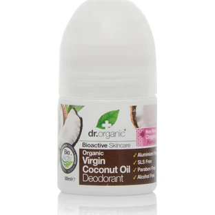 Dr.Organic Organiczny Olej Kokosowy Virgin Naturalny Dezodorant Roll-On Bez Aluminium 50ml