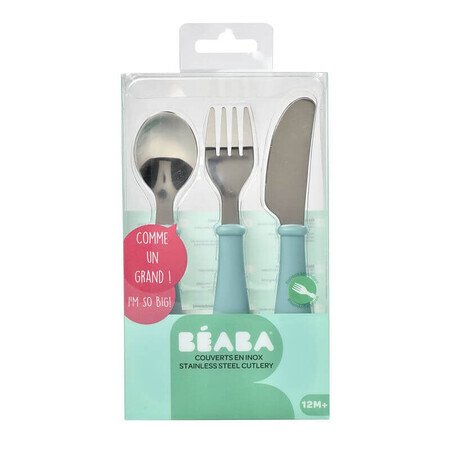 Set 3 tacamuri inox, verde, Beaba