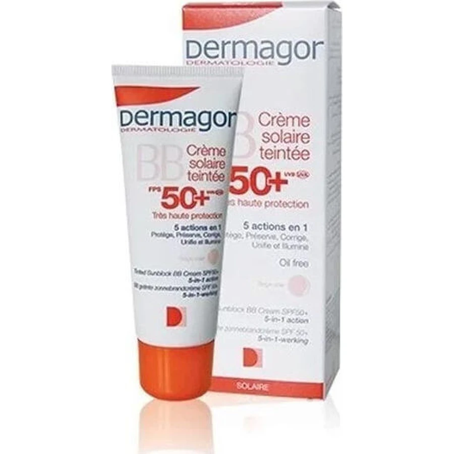 Dermagor BB Sun Cream Tinted Sunscreen Face Cream SPF50 with Pigment Beige Clair 40ml